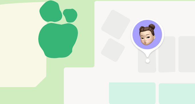 查找 app 的地图，确认孩子已到达学校