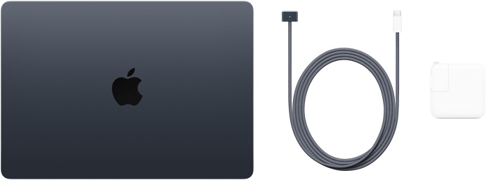 13 英寸 MacBook Air、USB-C 转 MagSafe 3 连接线和 30W USB-C 电源适配器。