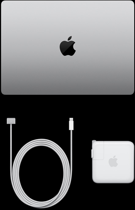 14 英寸 MacBook Pro、USB-C 转 MagSafe 3 连接线和电源适配器