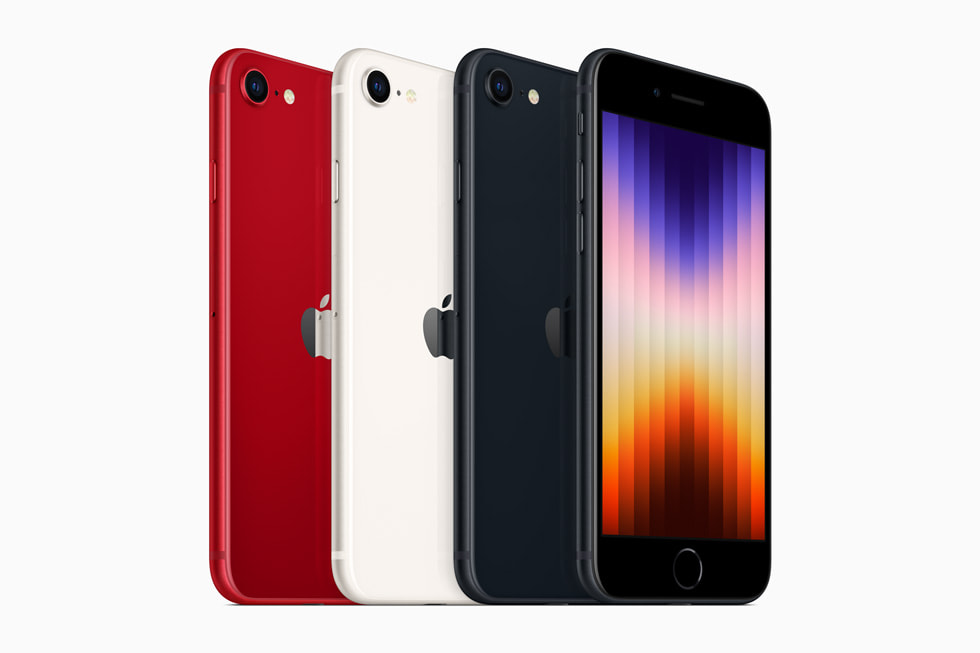 全新 iPhone SE 提供红色、星光色、午夜色三种配色。