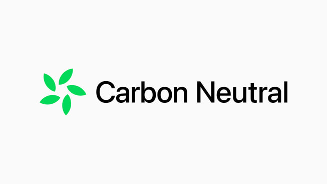 “Carbon Neutral”（碳中和）字样前的绿色花朵符号。