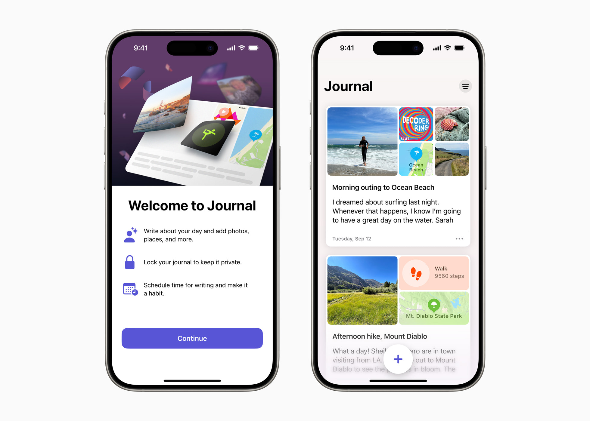 Apple 推出手记 app,这是一款用于反思日常生活的新 app - Apple (中国大陆)