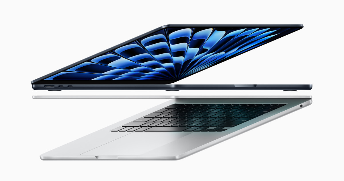 Apple 推出搭载强劲M3 芯片的新款13 英寸和15 英寸MacBook Air - Apple