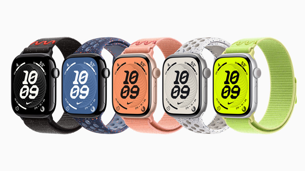 新款 Apple Watch Nike 系列表带。