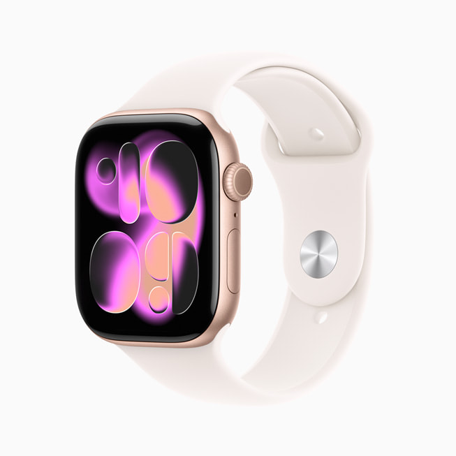 玫瑰金色新款 Apple Watch Series 11。