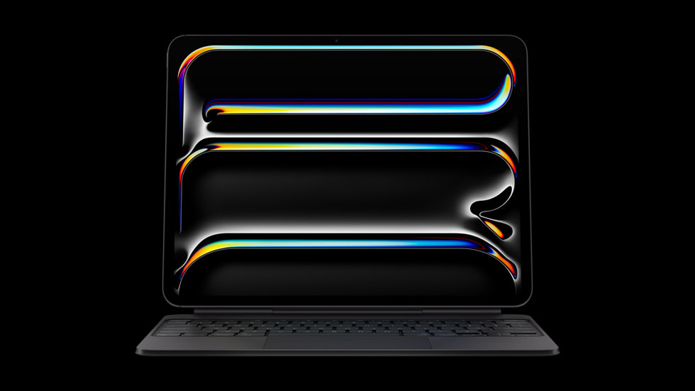 与新款 iPad Pro 搭配使用的妙控键盘。