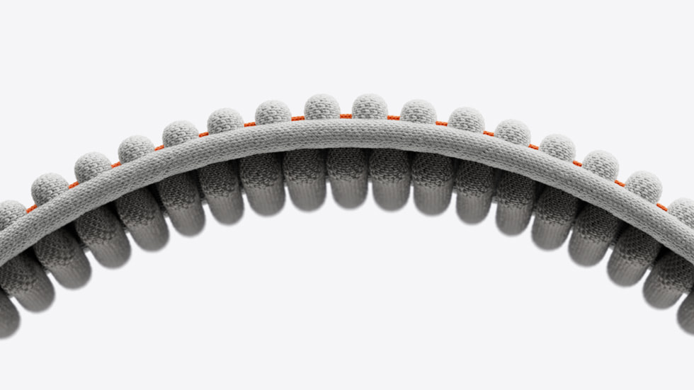 双圈编织头带的特写图片。