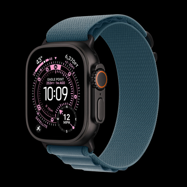 Apple Watch Ultra 3 的特写照片。