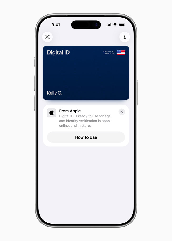 iPhone 17 Pro 上显示着钱包 app 中的 Digital ID。