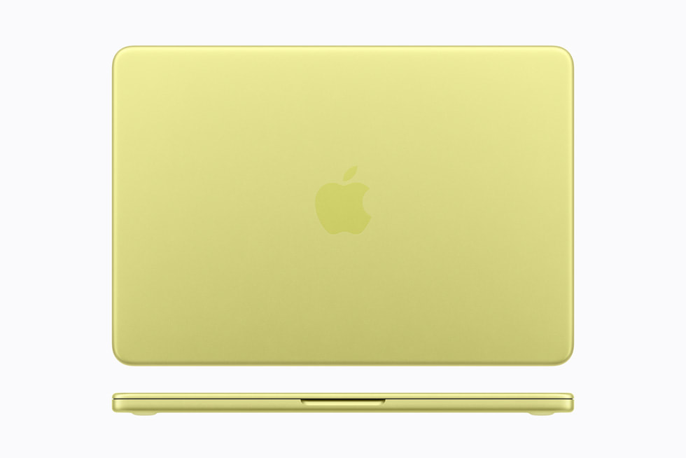 柑橘黄色 MacBook Neo。
