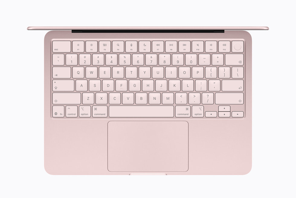 MacBook Neo 妙控键盘的特写照片。