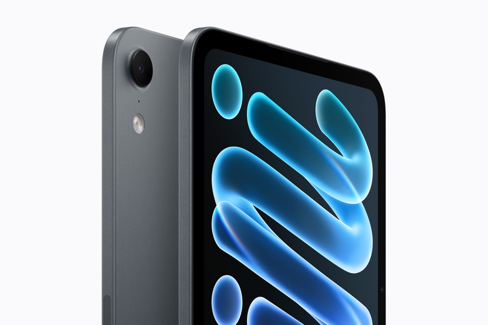 图中展示着午夜色 iPad mini。