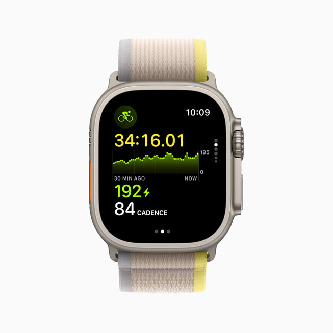 Apple Watch Ultra 展示在每个区间所花费的时间。
