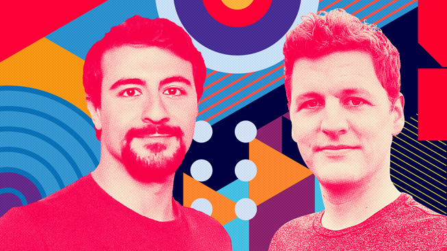 MySwimPro 联合创始人 Fares Ksebati 和 Adam Oxner。