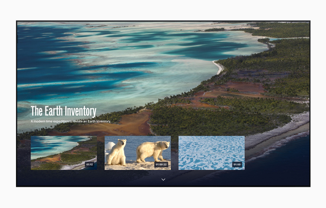 The Explorers app on Apple TV.