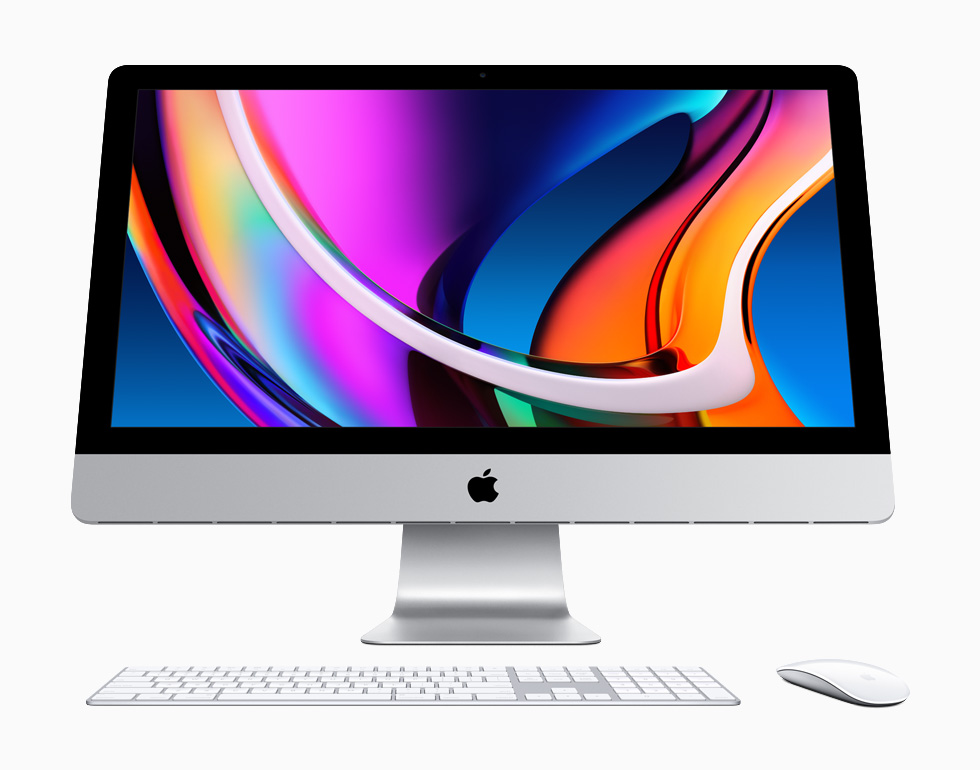新款 27 英寸 iMac 正面图。