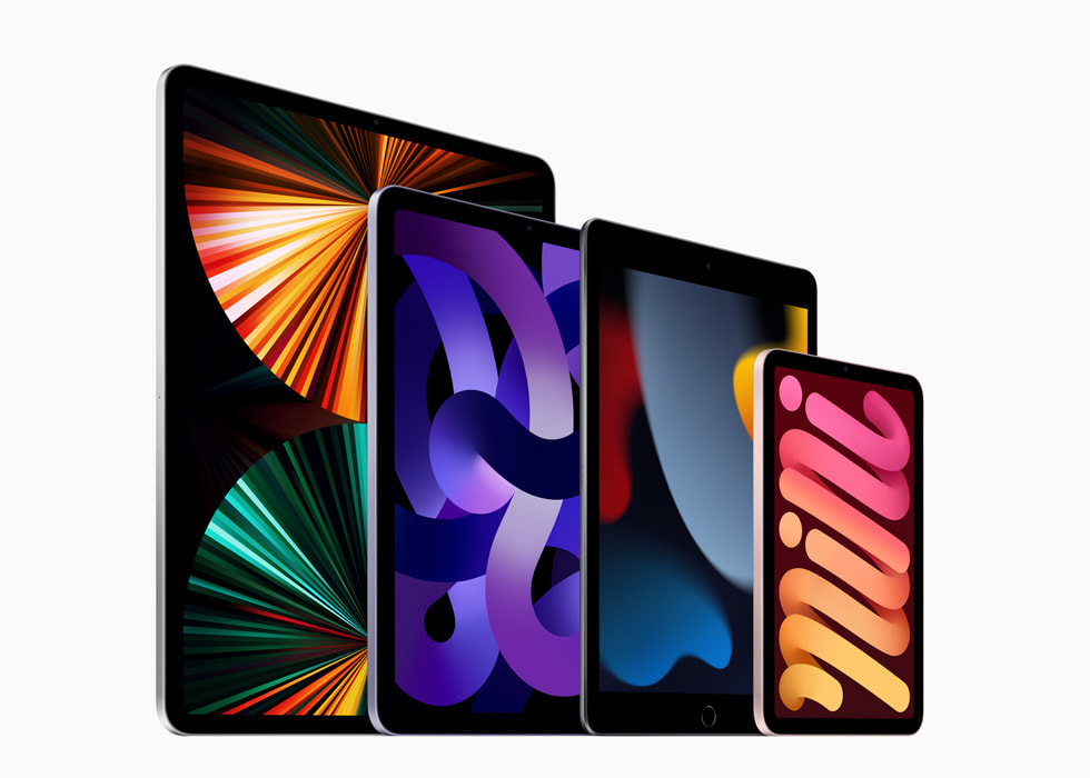 iPad Pro、iPad（第九代）、iPad Air 和 iPad mini。