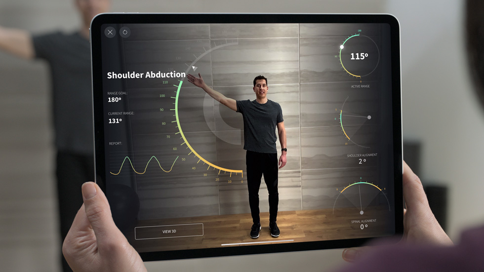 Complete Anatomy 展示在 iPad Pro 上。