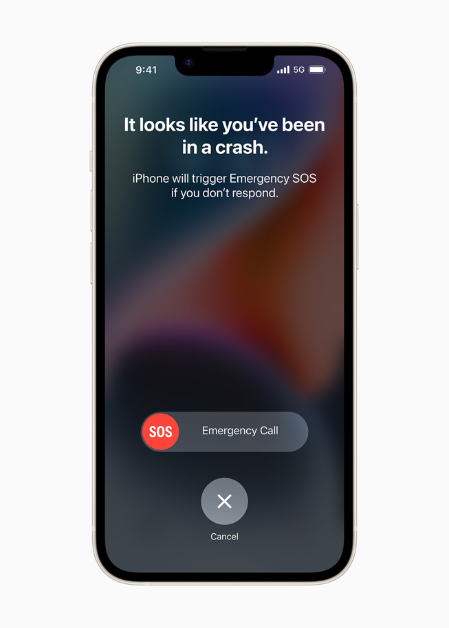 此时，iPhone 就会显示询问你是否遇到了车祸，告知用户设备会在无人响应的情况下自动进行 SOS 紧急联络。