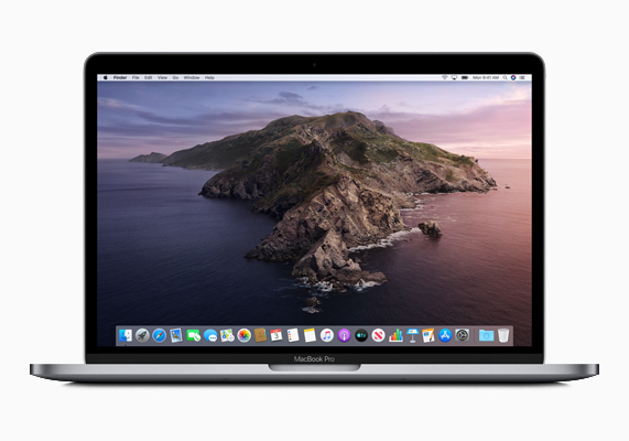 运行 macOS Catalina 的 MacBook Pro。
