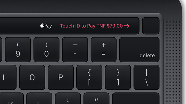 动态图片展示新款 MacBook Pro 的触控 ID 功能。