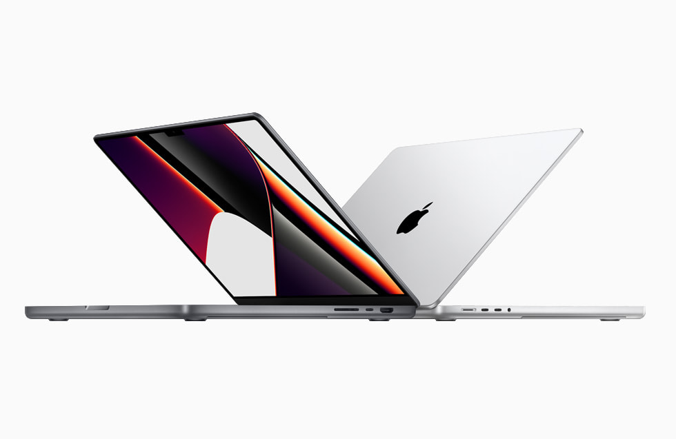 MacBook Pro 与全新的 M1 Pro 和 M1 Max 芯片。