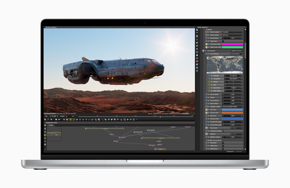 MacBook Pro 屏幕上正在展示图形设计师的工作流。