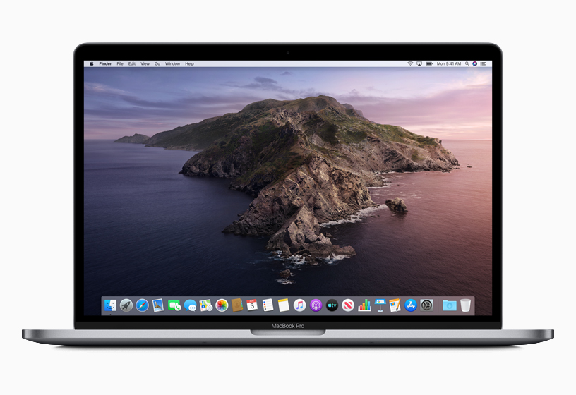 运行 macOS Catalina 的 MacBook Pro。