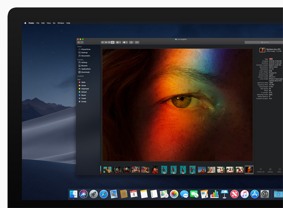 具有全新暗色模式设置的 Mac 屏幕快照