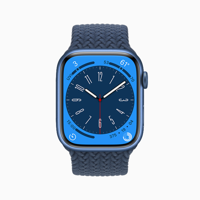 Apple Watch Series 7 上新的“大都会”表盘。