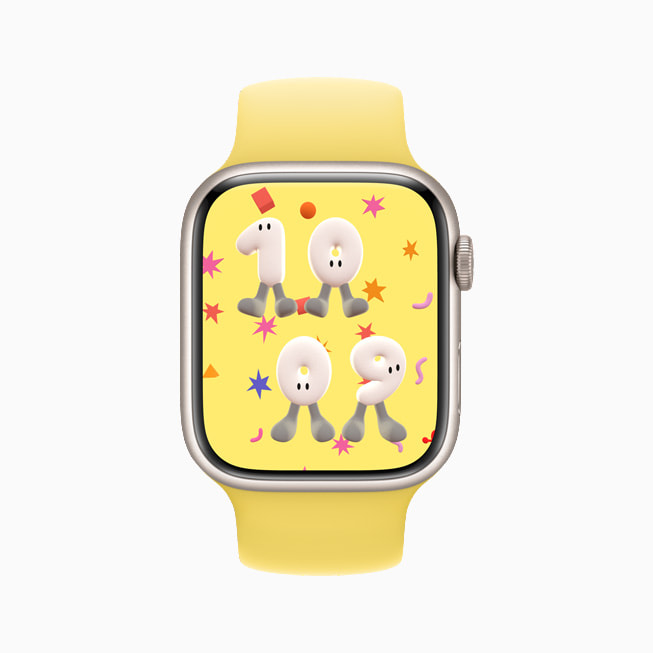 Apple Watch Series 7 上新的“欢乐时光”表盘。