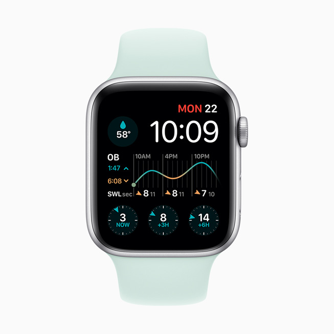 显示在 Apple Watch Series 5 上的 Dawn Patrol app。