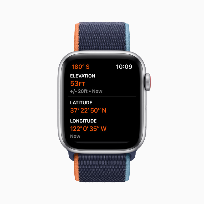 Apple Watch SE 上显示的全天候高度计。