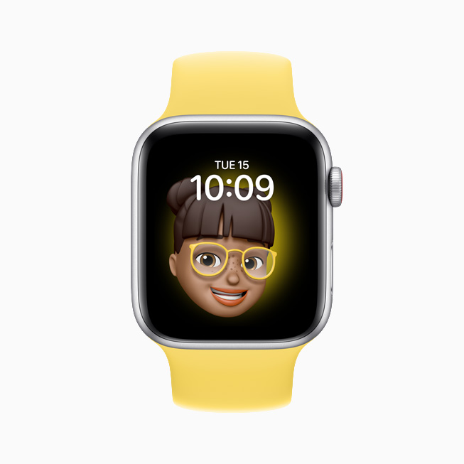 Apple Watch SE 上显示的拟我表情。