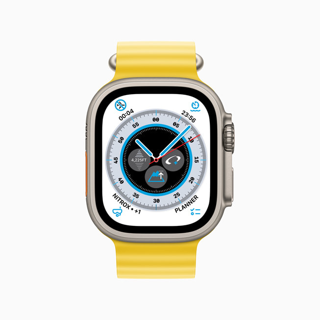 Apple Watch Ultra 上显示 Oceanic+ 复杂功能。