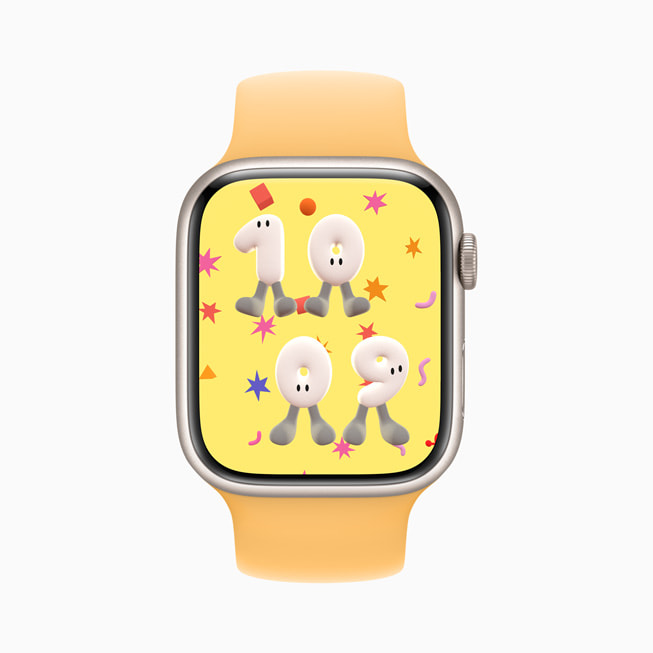 Apple Watch Series 8 显示“欢乐时光”表盘.