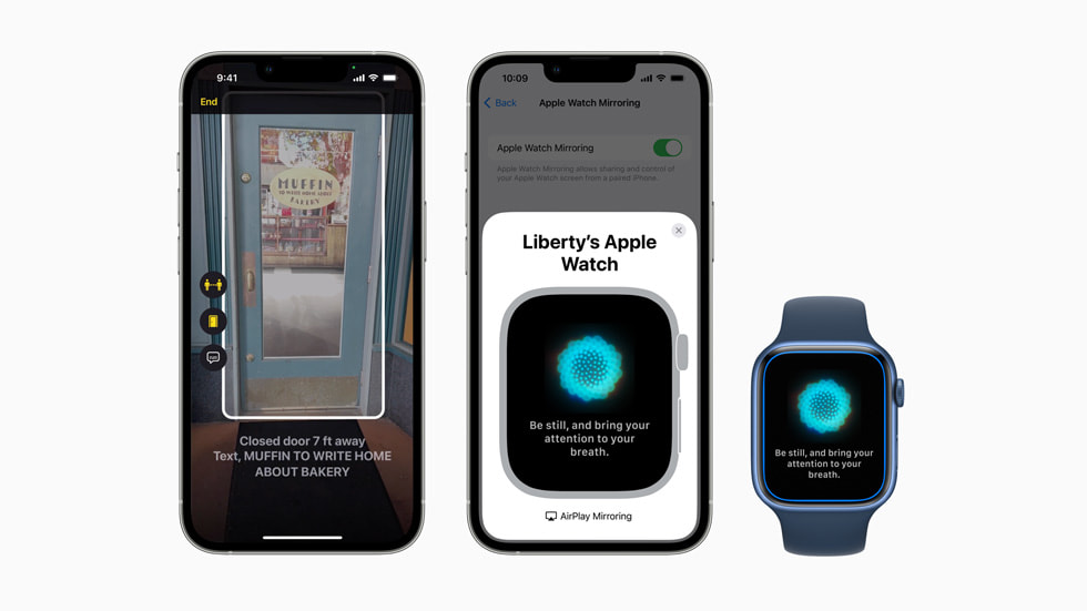 iPhone 与 Apple Watch 屏幕上正在展示新辅助功能。