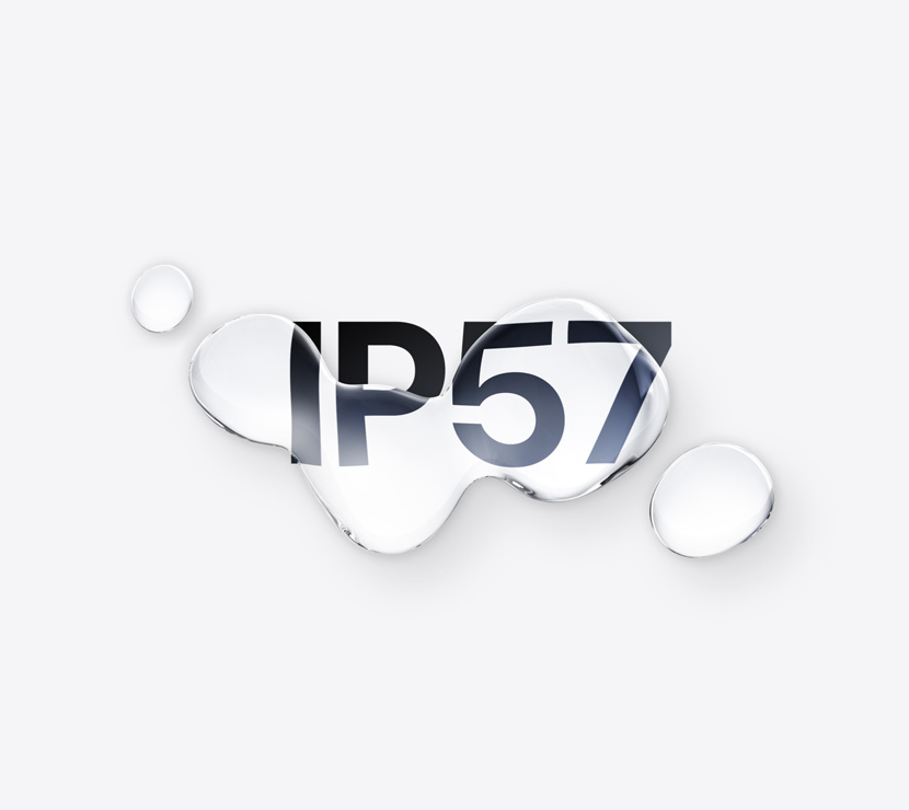几颗水珠，文字显示：IP57