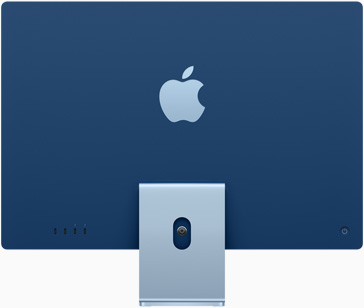 蓝色 iMac 背面图