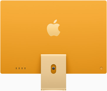 黄色 iMac 背面图