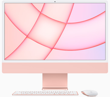 粉色 iMac 正面图