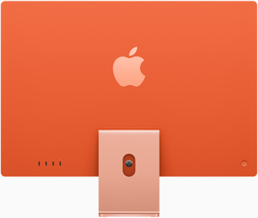 橙色 iMac 背面图