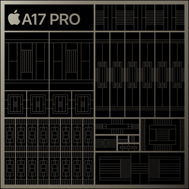 A17 Pro 芯片的示意图