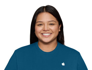 Apple Specialist 专家面带微笑，平易近人。