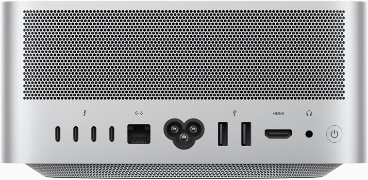 Mac Studio 的背面视图