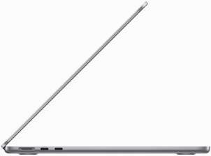 深空灰色 MacBook Air 侧面视图