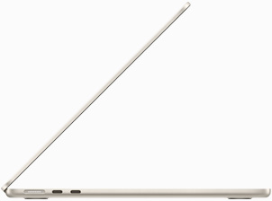 星光色 MacBook Air 侧面视图