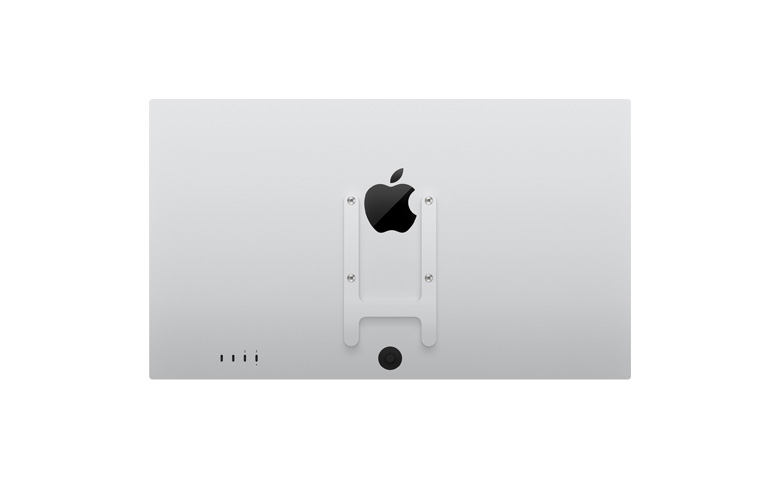 Studio Display XDR 装有 VESA 支架转换器，展示背面视图。